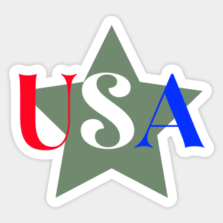 July 4th USA Sticker